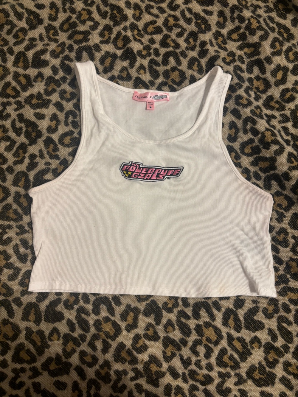Dolls Kill X Powerpuff Girls White Ribbed Tank
